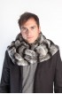 Rex chinchilla fur scarf-stole